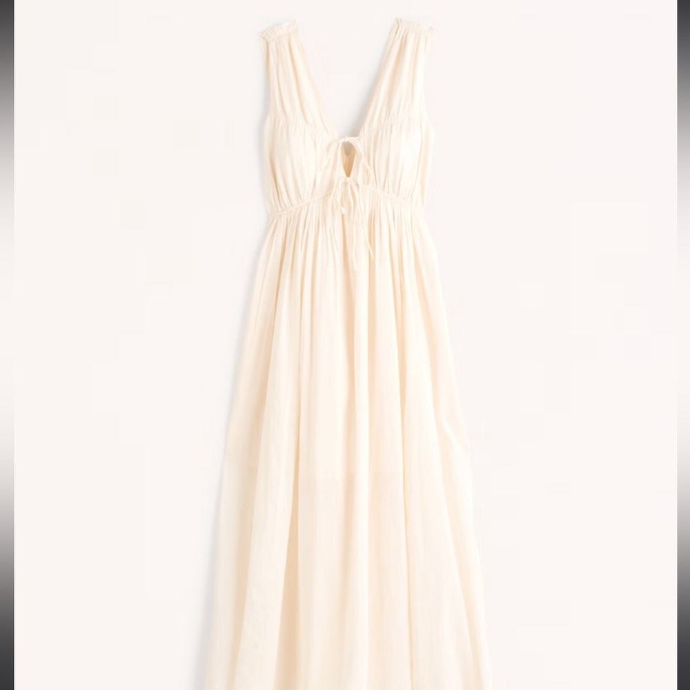 Abercrombie & Fitch Cream Maxi Dress